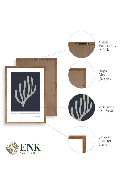 Henri Matisse Ahşap Çerçeveli Tablo 50 x 70 - Resim 4