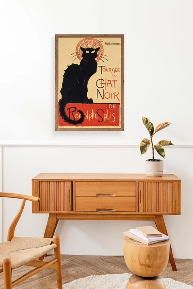 Chat Noir Ahşap Çerçeveli Tablo 17 x 23 - Resim 3