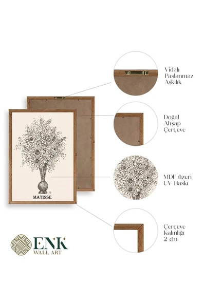 Matisse Ahşap Çerçeveli Tablo 30 x 42 - Resim 4