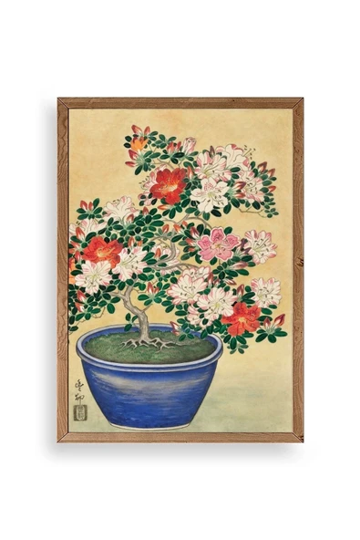 Ohara Koson Ahşap Çerçeveli Tablo 23 x 30 ürün görseli 1