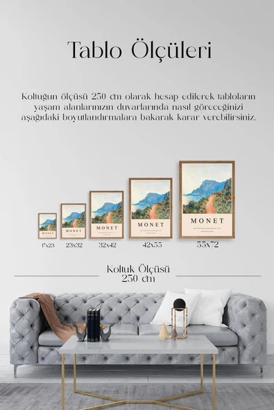 Monet Ahşap Çerçeveli Tablo 23 x 30 - Resim 5