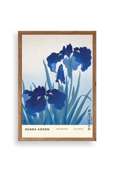 Ohara Koson Ahşap Çerçeveli Tablo 17 x 23 ürün görseli 1