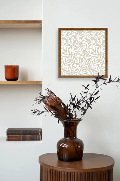 Yaprak Ahşap Çerçeveli Tablo 50 x 50 - Resim 3