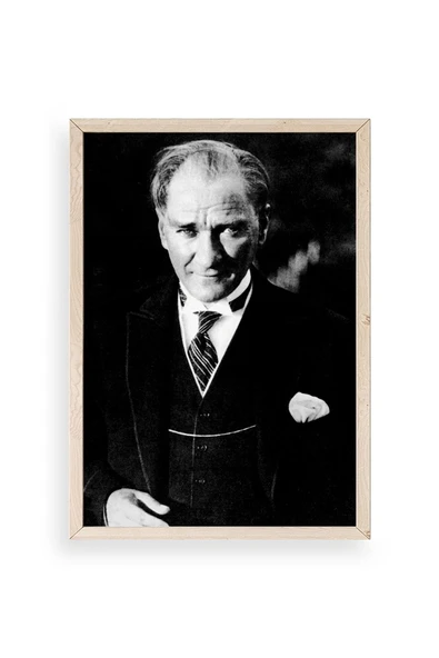 Atatürk Ahşap Çerçeveli Tablo 17 x 23 ürün görseli 1