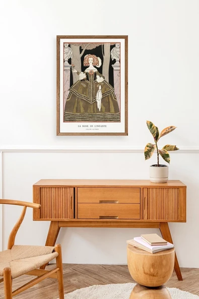 Costume de Worth Ahşap Çerçeveli Tablo 30 x 42 - Resim 3