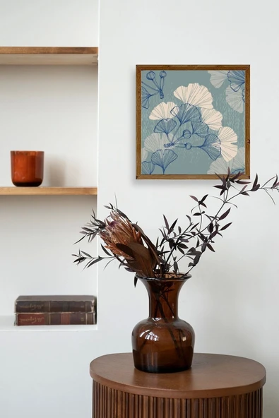 Çiçek Ahşap Çerçeveli Tablo 50 x 50 - Resim 3