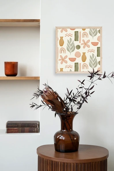 Yaprak Ahşap Çerçeveli Tablo 50 x 50 - Resim 3