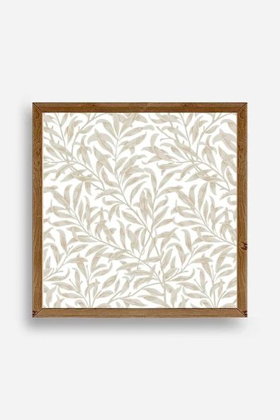 Yaprak Ahşap Çerçeveli Tablo 50 x 50 ürün görseli 1