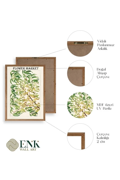 Grancica Breskve Ahşap Çerçeveli Tablo 23 x 30 - Resim 4