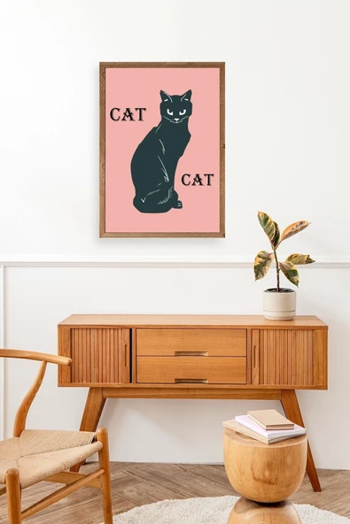 Cat Ahşap Çerçeveli Tablo 30 x 42 - Resim 3
