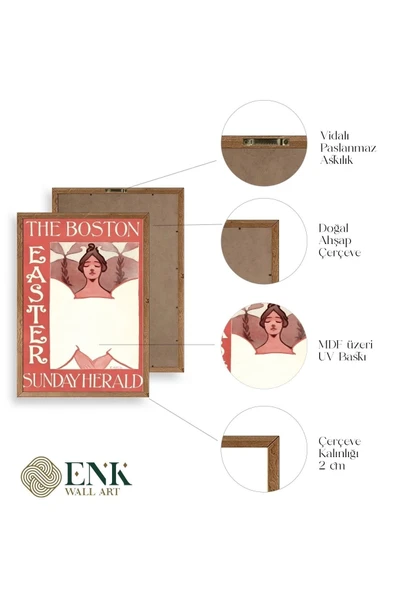 E. Reed Ahşap Çerçeveli Tablo 17 x 23 - Resim 4