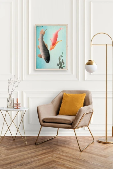 Ohara Koson Ahşap Çerçeveli Tablo 23 x 30 - Resim 3