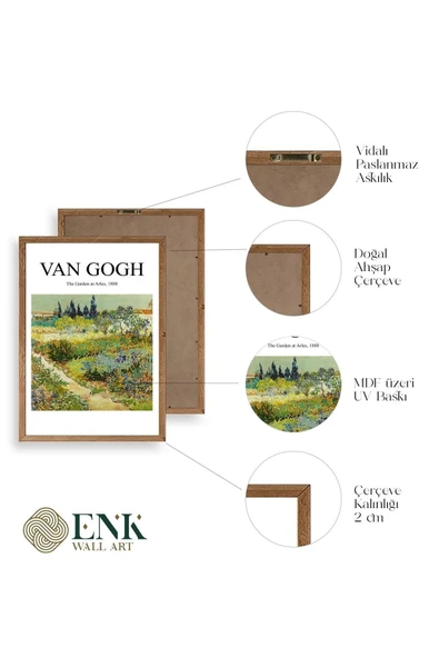 Van Gogh Ahşap Çerçeveli Tablo 17 x 23 - Resim 4