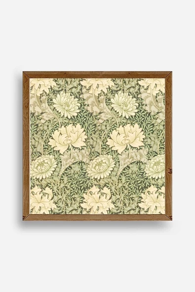 Çiçek Ahşap Çerçeveli Tablo 50 x 50 ürün görseli 1