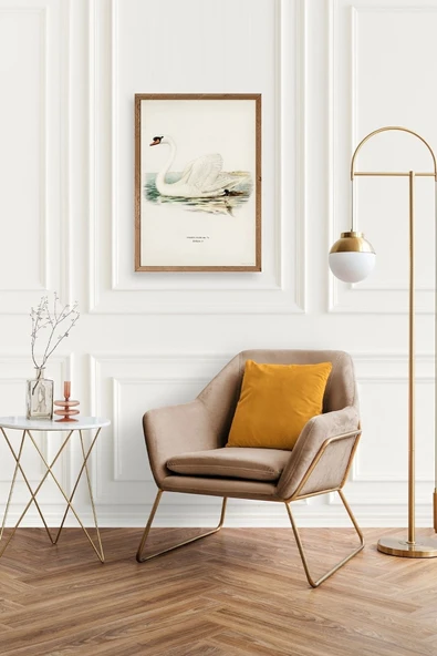 Kuğu Ahşap Çerçeveli Tablo 50 x 70 - Resim 2