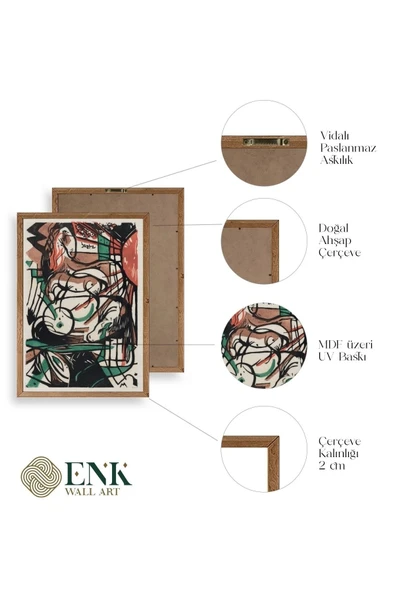 Franz Marc Ahşap Çerçeveli Tablo 50 x 70 - Resim 4