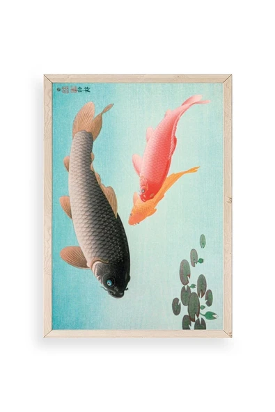Ohara Koson Ahşap Çerçeveli Tablo 23 x 30 ürün görseli 1