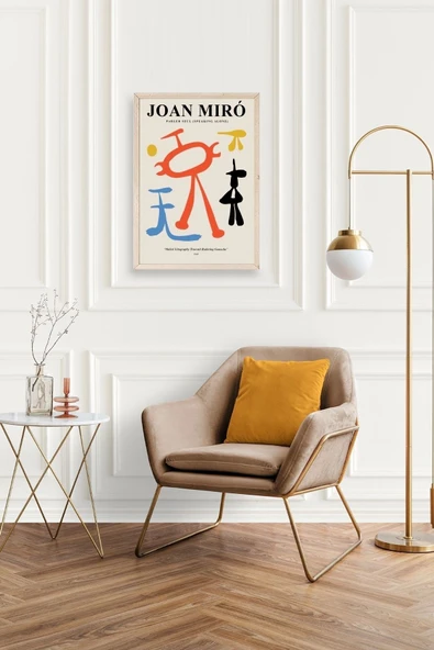 Joan Miro Ahşap Çerçeveli Tablo 23 x 30 - Resim 2