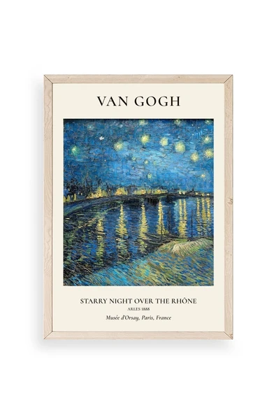 Van Gogh Ahşap Çerçeveli Tablo 23 x 30 ürün görseli 1