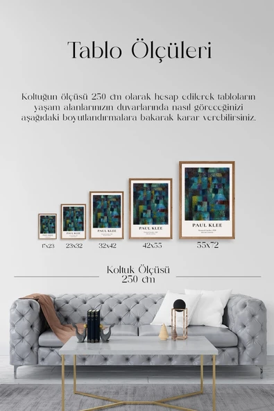 Paul Klee Ahşap Çerçeveli Tablo 23 x 30 - Resim 5