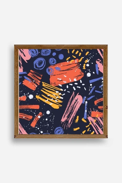 Modern Ahşap Çerçeveli Tablo 42 x 42 ürün görseli 1