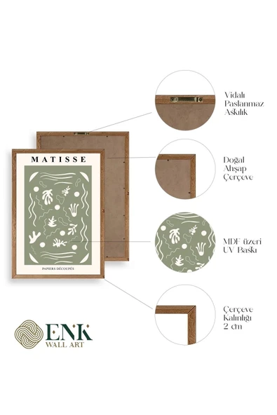 Matisse Ahşap Çerçeveli Tablo 23 x 30 - Resim 4