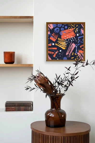 Modern Ahşap Çerçeveli Tablo 42 x 42 - Resim 3