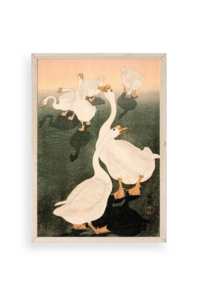 Kuğular Ahşap Çerçeveli Tablo 23 x 30 ürün görseli 1