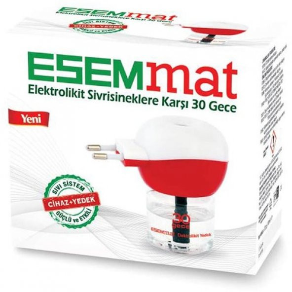 Esem Mat Kablosuz Elektrolikit Set 30 Gece + Yedek