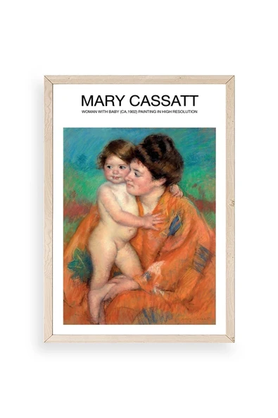 Mary Cassatt Ahşap Çerçeveli Tablo 23 x 30 ürün görseli 1