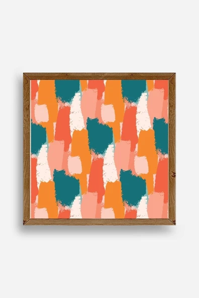 Soyut Ahşap Çerçeveli Tablo 42 x 42 ürün görseli 1