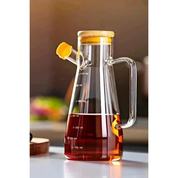 Standlı 2'li Cam Yağdanlık - Resim 5