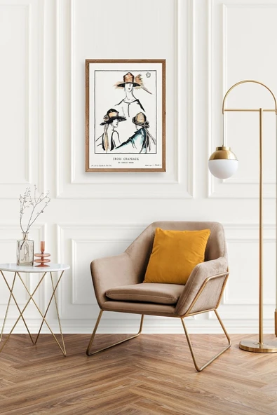 Paris Şapkaları Ahşap Çerçeveli Tablo 23 x 30 - Resim 2