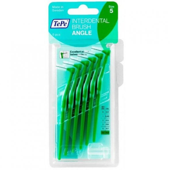 Tepe Angle Arayüz Fırçası Yeşil 0,8 mm 6lı Paket