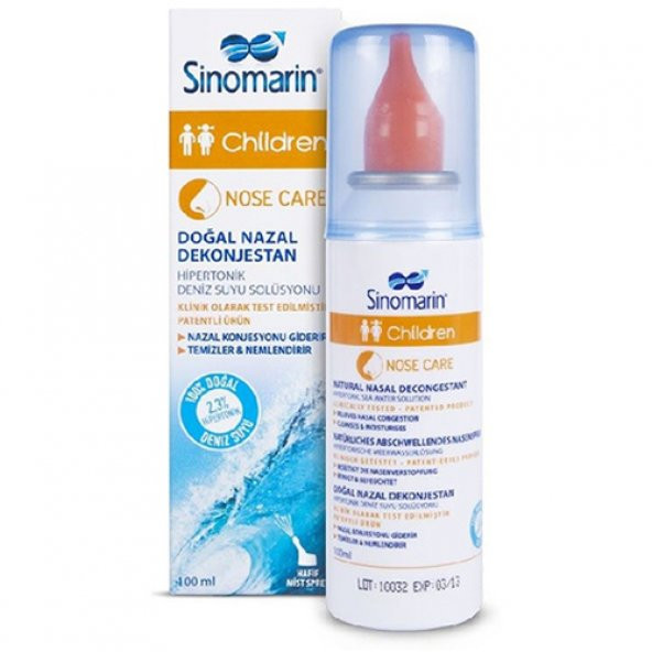 Sinomarin Çocuk Deniz Suyu Spreyi 100 ml Burun Spreyi