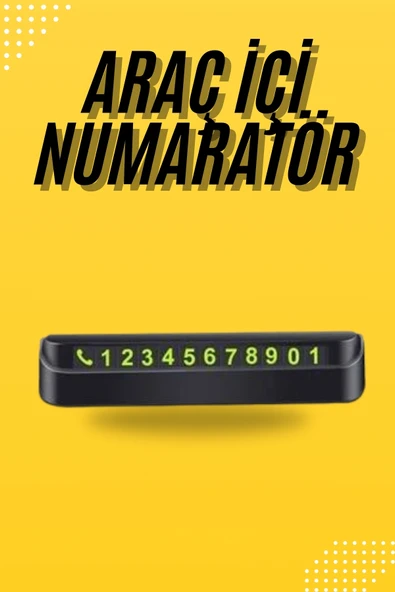 Araç Park Numaratörü Tüm Araçlara Uyumlu Araba Numaralık ürün görseli 1