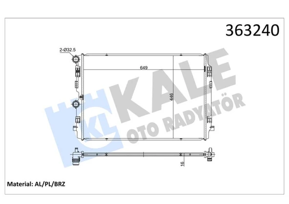 Vag Motor Su Radyatoru Polo Taıgo T-Cross A1 Arona İbiza Fabıa Scala 18>> - Kale 363240 - Resim 1