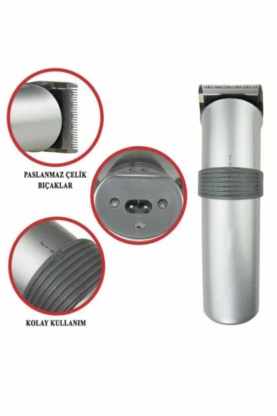 Hassas Ciltlere Özel Saç Sakal ve Vücut Kuaför Tipi Şarjlı Tıraş Makinesi - Resim 3