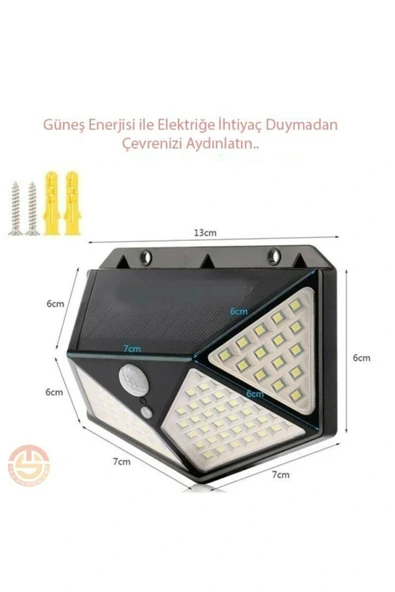 Solar Bahçe Aydınlatma Lambası 100 Led - Resim 2