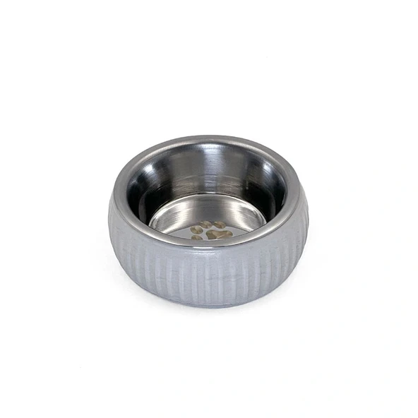 Mikopet Organik Seramik Mama Kabı Gri - Resim 3