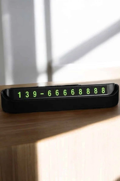 Araç İçi Numaratör Numaralık Torpido Üstü Açılır Kapanır Telefon Numarası Bırakma - Resim 2
