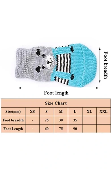 Kedi Köpek Kaydırmaz Örme Çorap - Resim 2