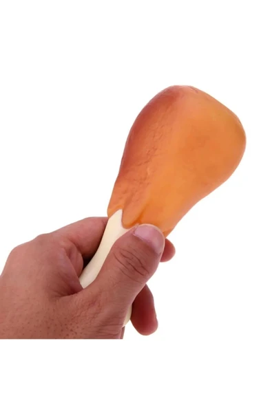 Köpekler İçin Sesli Oyuncak Tavuk Butu - Resim 4