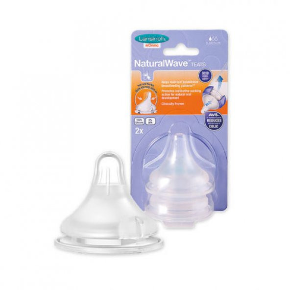 Lansinoh Natural Wave Biberon Emziği Yavaş Akışlı