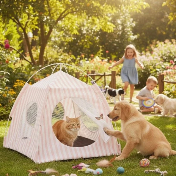 Evcil Hayvan Katlanabilir Oyun Çadırı - Resim 5