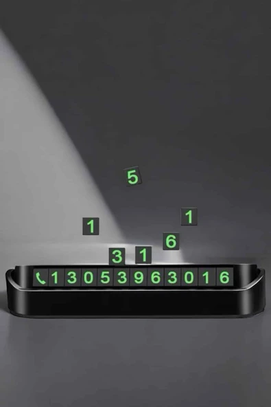 Araç İçi Numaratör Numaralık Torpido Üstü Açılır Kapanır Telefon Numarası Bırakma - Resim 3