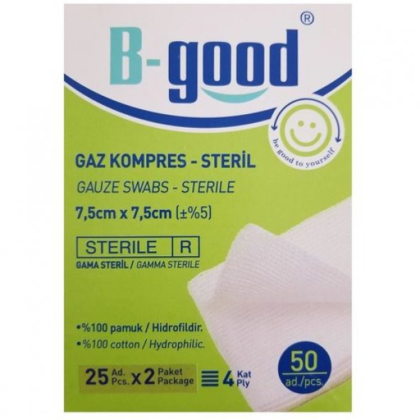 B Good Gaz Kompress 7,5cm x 7,5cm 50li ürün görseli
