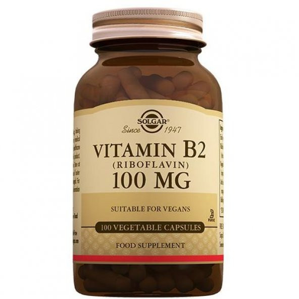 Solgar Vitamin B2 (Riboflavin) 100 mg 100 Kapsül