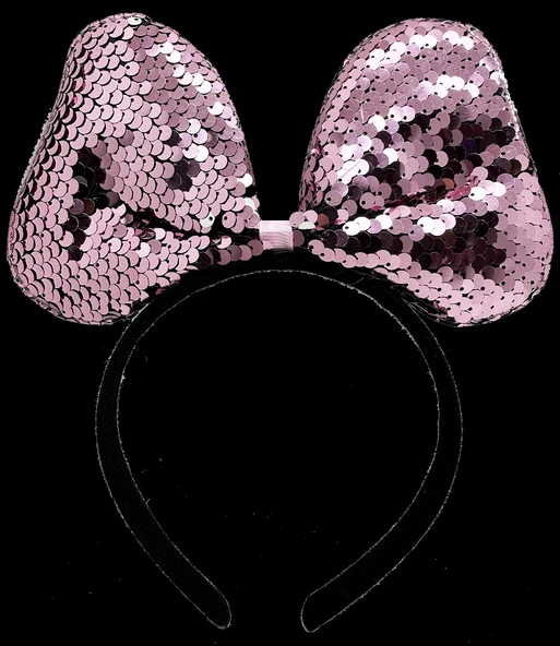 Renk Değiştiren Pullu Fiyonk Parti Tacı Pembe Gümüş ürün görseli 1
