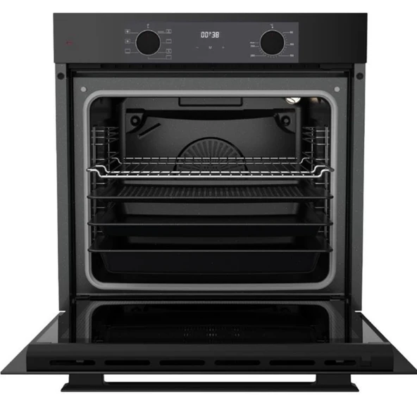 Ferre SilentArt&FryArt BACE Sessiz Vitro. Elektrikli Siyah Ankastre Set (D086-SA + MS261 + QEP63CS) - Resim 6